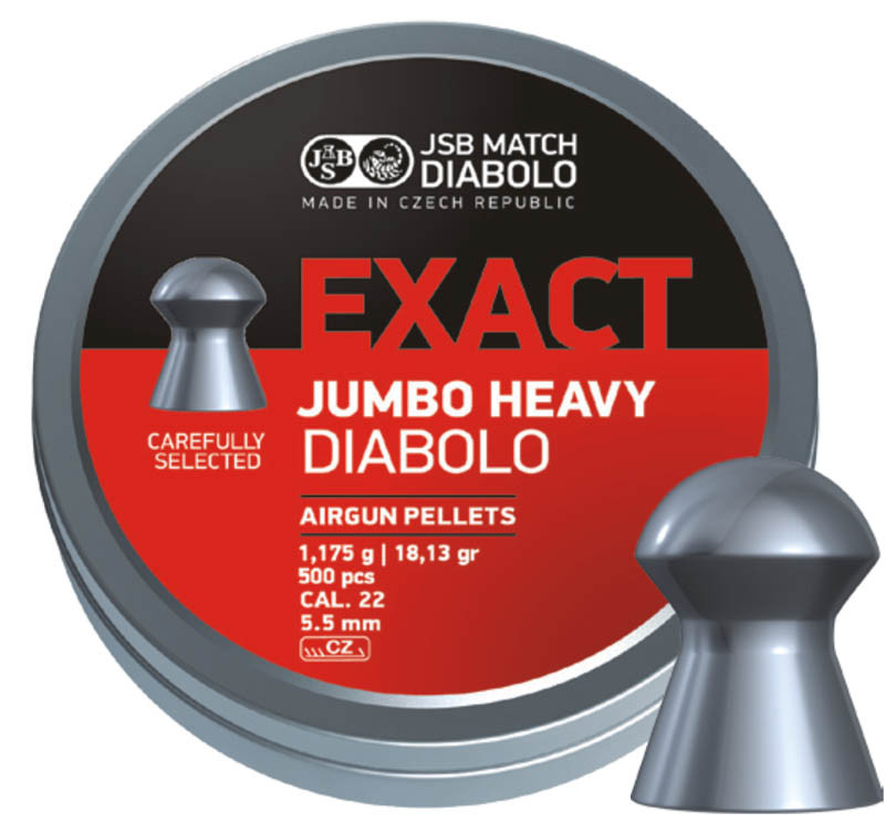Кулі пневматичні JSB Diabolo Exact Jumbo Heavy, 250 шт/уп, 1,175 р, 5,52 мм