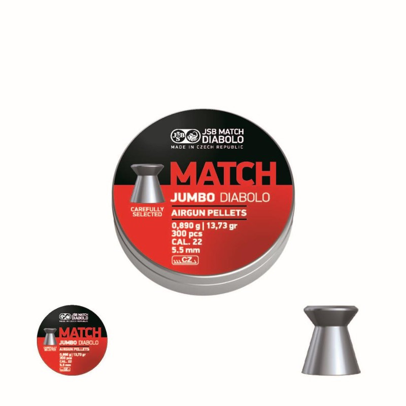 Пули пневматические JSB Diabolo Jumbo Match, 300 шт/уп, 0.89 г, 5,5 мм, фото 1