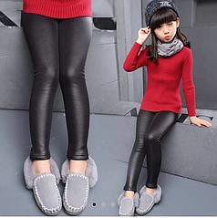 Дитячі класичні шкіряні жіночі на флісі Арт.CZ911