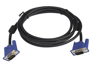 Кабель VGA 1.5 м M/M з 2 фільтрами   