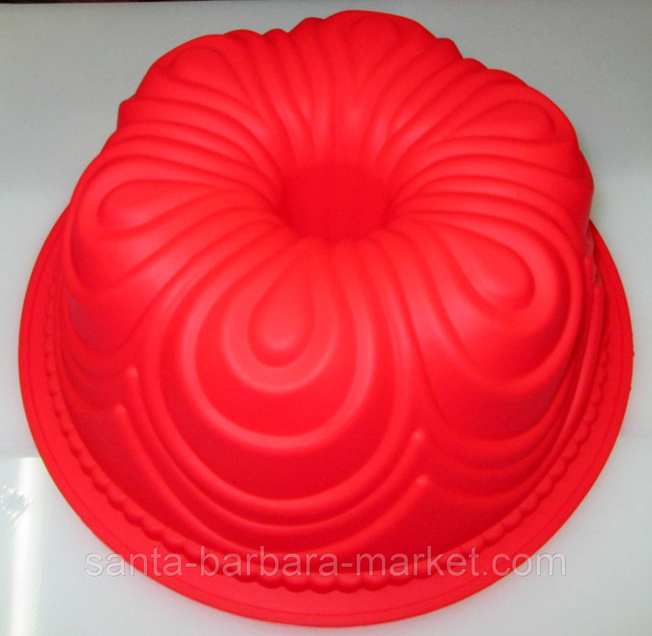 Силіконова форма Кекс з втулкою "булка" Ф=26х10см, фото 1