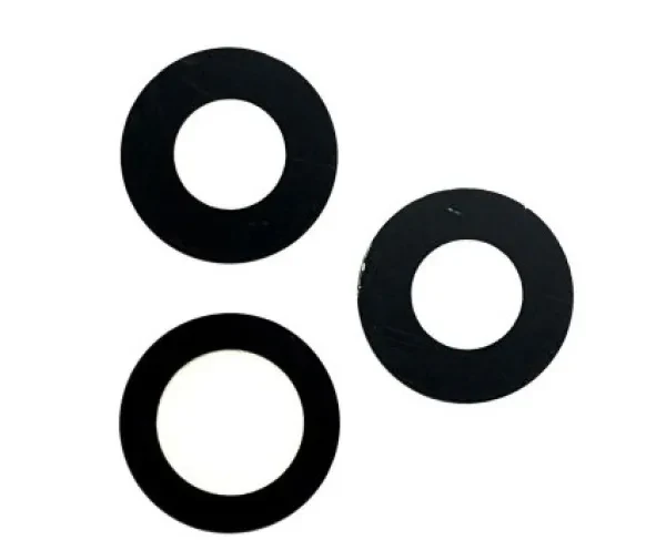 Скло камери Apple iPhone 12 Pro без рамки (3шт) (PRC) Black, фото 1