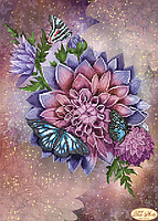 Вишивка бісером "Зіркова Далія" 24х34