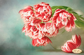 Вишивка бісером "Боке. Тюльпани Андорра" 24х37