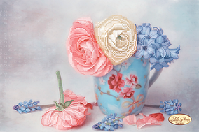 Вишивка бісером "Боке. Червоні акценти" 24х37