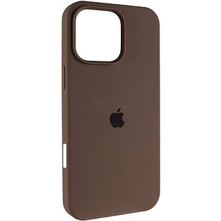 Чохол Silicone Case (AA) Logo with MagSafe для Apple iPhone 16 Pro Max (6.9") Коричневий / Brown