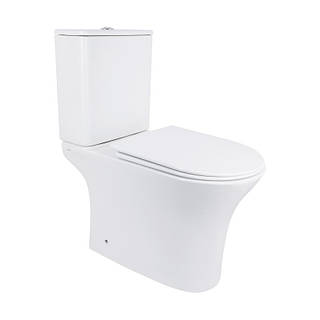 Унитаз-компакт Qtap Presto безободковый с седалием Soft-close QT24221217AW