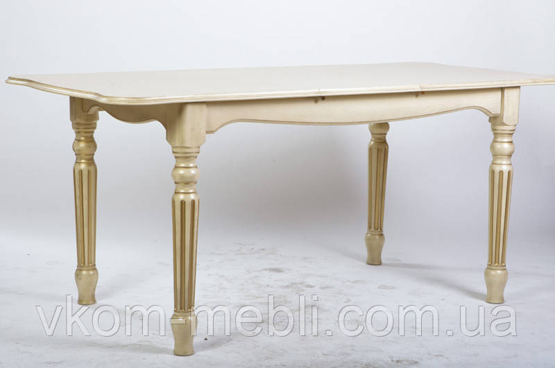 Стіл обідній розкладний Венеція слонова кістка, фото 1