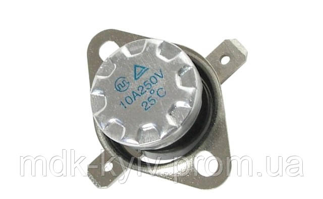 KSD301 25°C 10А 250В LBHL — самовідновлюване термореле, нормально-закрите, типу KSD-F01, B-1002, фото 1