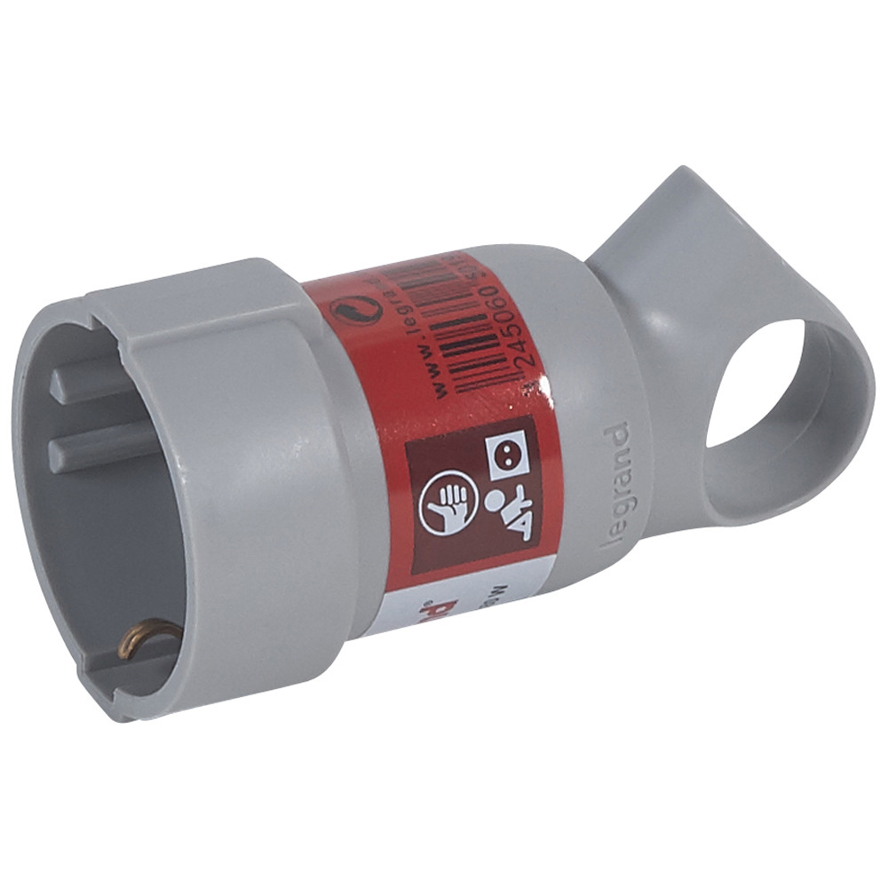 Розетка Legrand з з/к 16 А з кільцем сіра (50193), фото 1