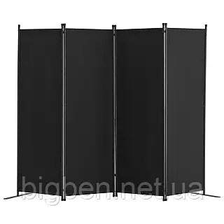 Перегородка для кімнати, 4 панелі, (228х45х172,5мм), складна ширма для забезпечення конфіденційності та портативна Vevor