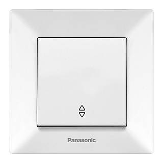 Вимикач Panasonic Arkedia Slim одноклавішний прохідний, білий