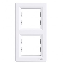 Рамка подвійна Schneider Electric Asfora вертикальна Біла EPH5810221