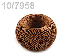 Нитки для фріволіте, льон 100% №1