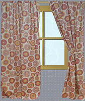 Льняные гардины из ткани "Мандала" 1