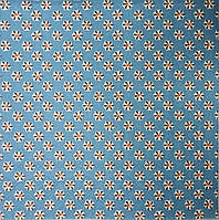 Салфетка для декупажа УФ-261 (33х33см) синий фон, белые цветы