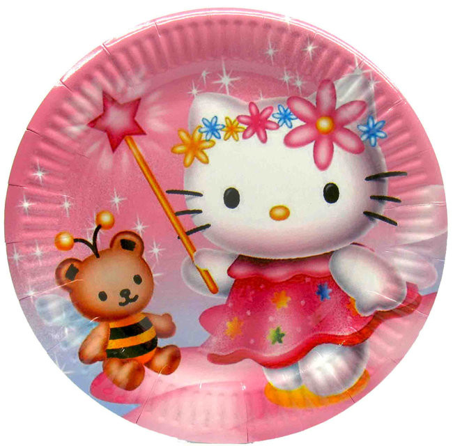 Тарілки "Kitty". Розмір 18 см, в пак. 10шт