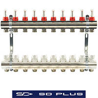 Коллектор для системы "ТЕПЛЫЙ ПОЛ" SD+ на 10 выходов (Турция)