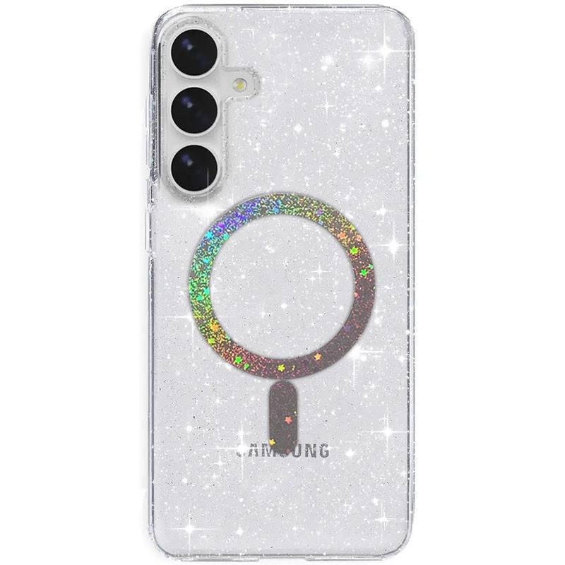 Чехол TPU Eclipse Sparkle (MagFit) для Samsung Galaxy S25 / S24 Clear