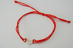 Браслети-обеги "червона нитка" зі сріблом