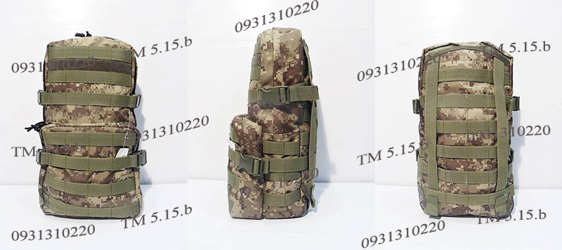 Тактический, штурмовой рюкзак с отсеком под гидратор 12 литров пиксель - фото 2 - id-p279471327