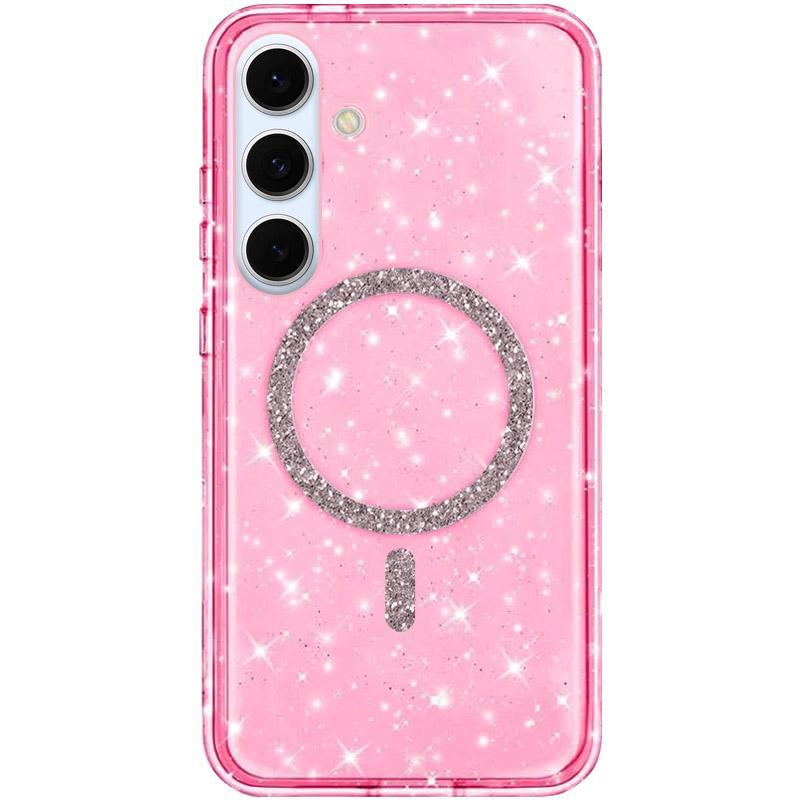 Чехол TPU Eclipse Sparkle (MagFit) для Samsung Galaxy S26 Pink, фото 1