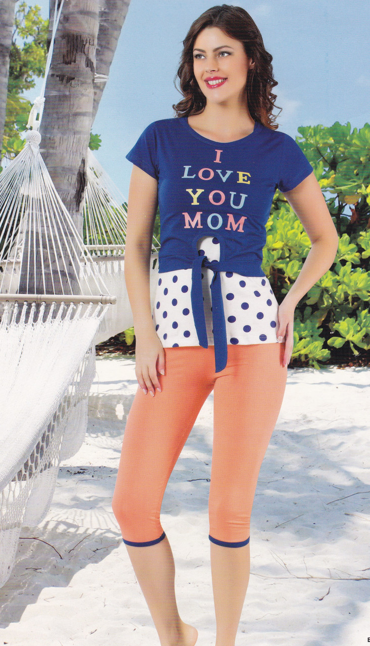 Піжама жіноча з бриджами, фото 1