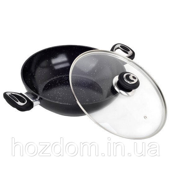 Вок із мармуровим покриттям 28 см , фото 1