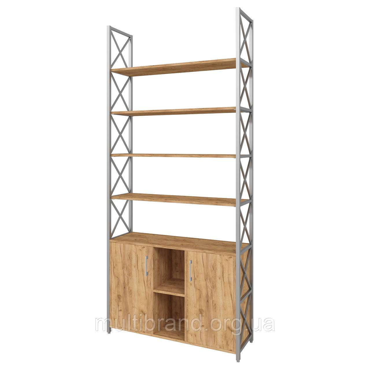 Стелаж металевий Loft Details XX-231-2 дуб крафт золотий