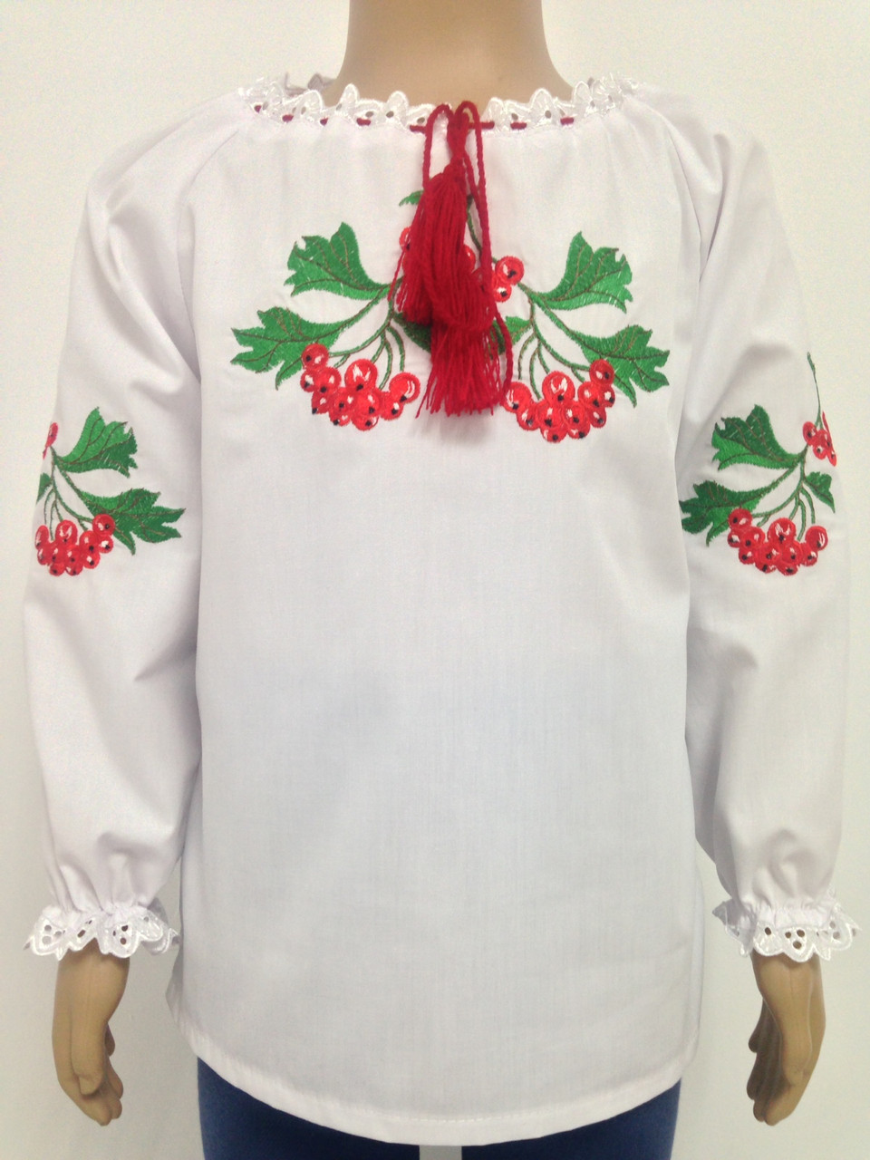 Вишита сорочка для дівчинки з калиною Батист (ID#412887071), цена: 730 ...