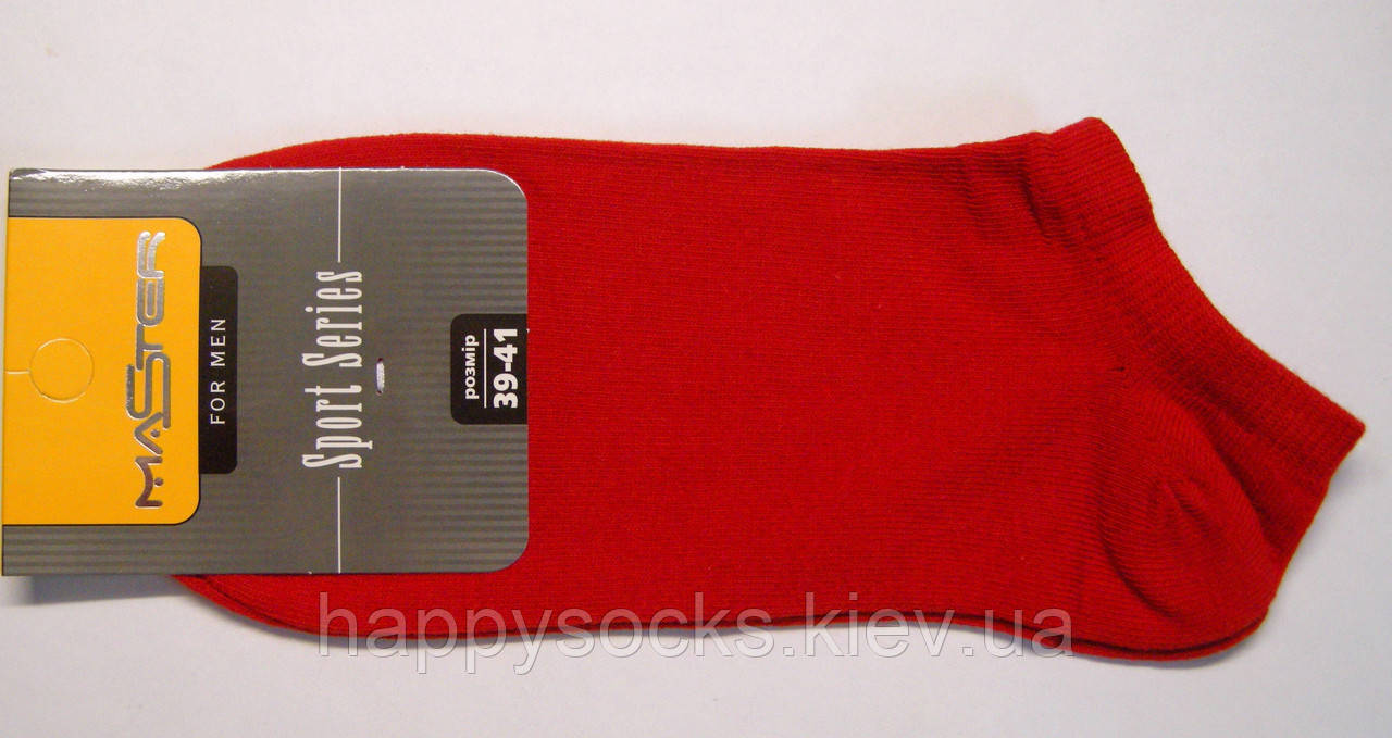 Чоловічі бавовняні шкарпетки низькі червоного кольору