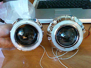 Біксенонові лінзи Bosch mini G5 H1 з масками, фото 2