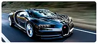 Коврик для мыши Voltronic Bugatti Chiron Black 300x800 с боковой прошивкой, толщина 3 мм