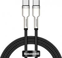 Кабель Baseus Cafule Series Metal Cable Type-C to Type-C 100W 1m CATJK-C01 Black
