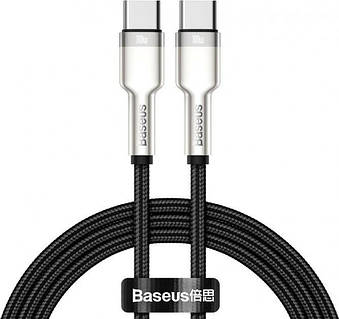 Кабель Baseus Cafule Series Metal Cable Type-C to Type-C 100W 1m CATJK-C01 Black