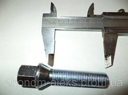 Болт M14X1,50X50 Цинк Конус із виступом ключ 17 мм					Болт C17D50 Z M14X1,50X50 Цинк Конус з