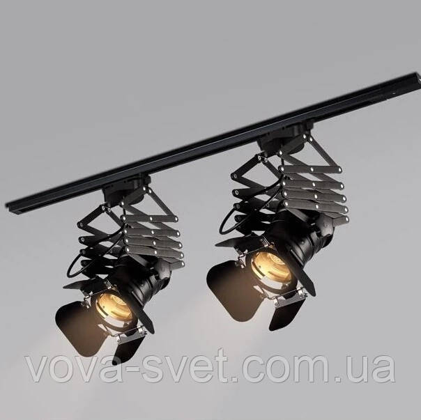 Прожектор на трек (шинопровід) [Loft Folding mechanism ] Black / White