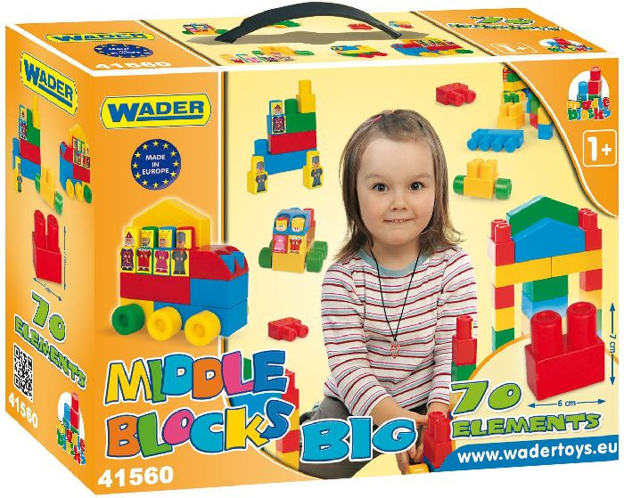Конструктор Wader (вадер) 41560 серії Middle Blocks 70 ел., фото 1