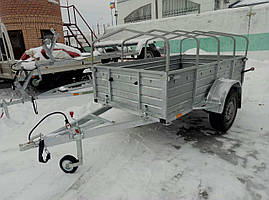 Бортовий причіп з поцинкованими бортами 2,2 м х 1,3 м х 0,6 м. Борта цинк! Без гальм.