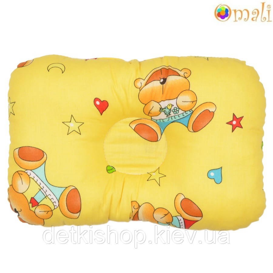 Ортопедична подушка для новонароджених (жовта)