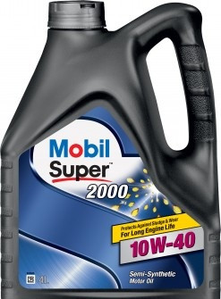 Напівсинтетична моторна олива MOBIL Super 2000 (Мобіл супер) 10w-40 4 л