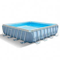 Каркасний басейн Intex 26798, ( 488х488х122 см) (Картріджний фільтр 5678 л/год, тент, підстилка, драбина), фото 4