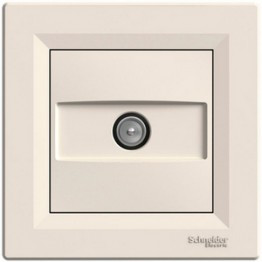 Розетка телевізійна прохідна Schneider Electric Asfora Слонова кістка EPH3200223