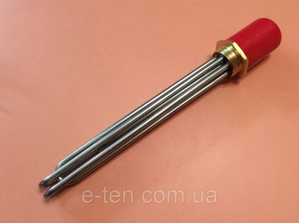 Блок ТЕН прямий 7500 W (220/380 V) на різьбі 1,5" (48мм) з нержавійки / Lдовжина=300мм  (Balcik, Туреччина)