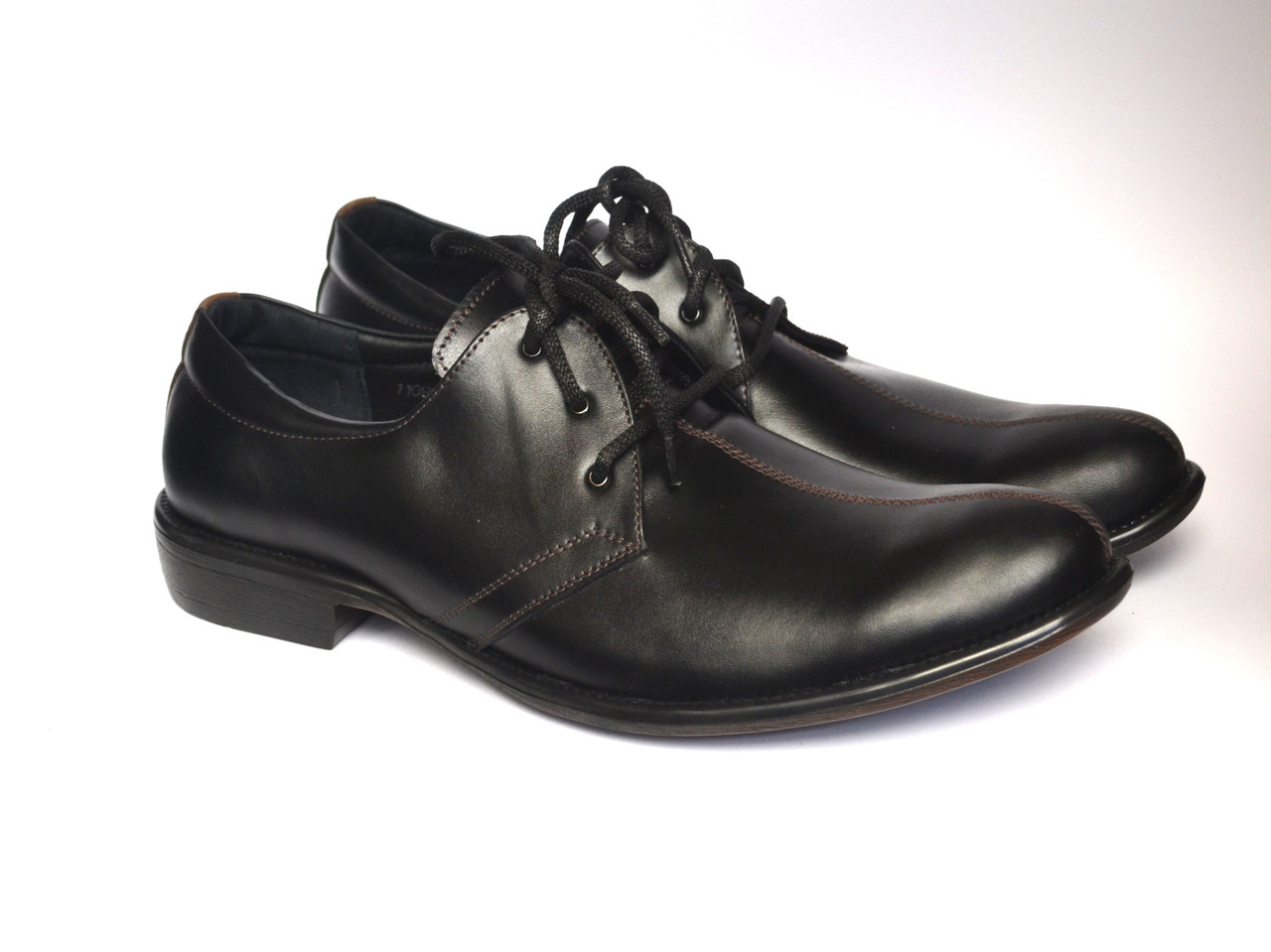 Туфлі чоловічі шкіряні дербі чорні Rosso Avangard Greck Black Pelle