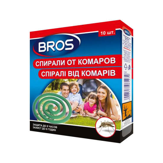 

Спирали от комаров BROS 1уп/10шт