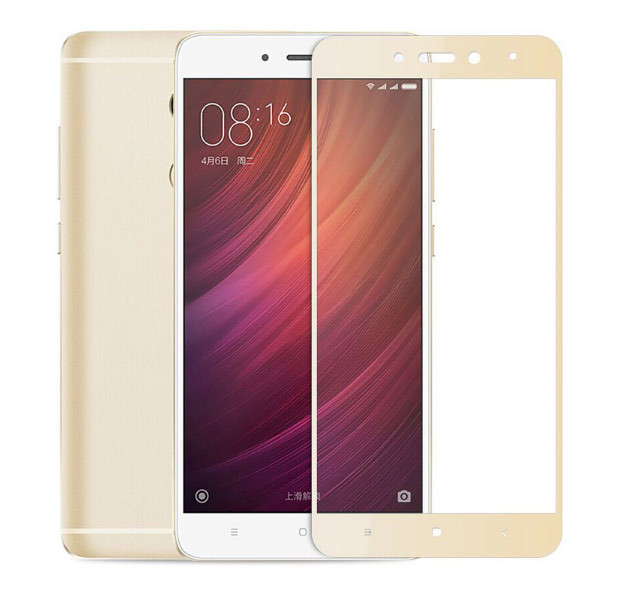 Full Cover защитное стекло для Xiaomi Redmi Note 4 - Gold - фото 1 - id-p502383815