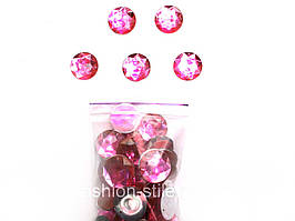Камені пришивні, рожеві.50 шт. в упак. (діаметр 22 мм)