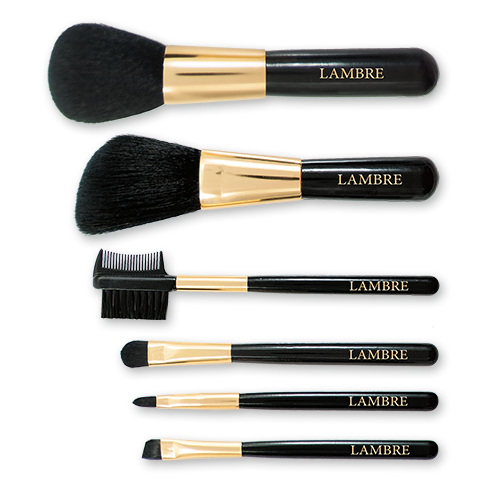 Набір пензлів косметичні дорожні Ламбре Make-up brush set, 6шт