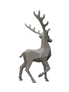 Статуетка оленя в сучасному геометричному стилі low poly. Aivory